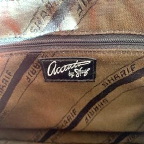 Accents by Sharif Black Leather/Pink Suede Flap Shoulder/Crossbody Handbag Bag - Picture 6 of 6